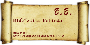 Blázsits Belinda névjegykártya